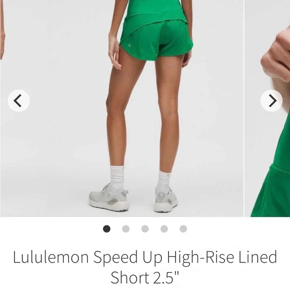 Lululemon Speed Up High-Rise Lined
Short 2.5" Raceway Green size 6 EUC - Picture 6 of 6